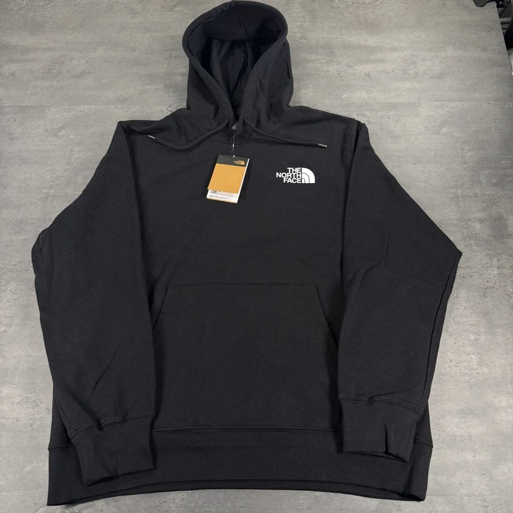 The North Face Hoodie Men XL Box Logo Denali NSE Black Mint Blue Graphic NEW $60